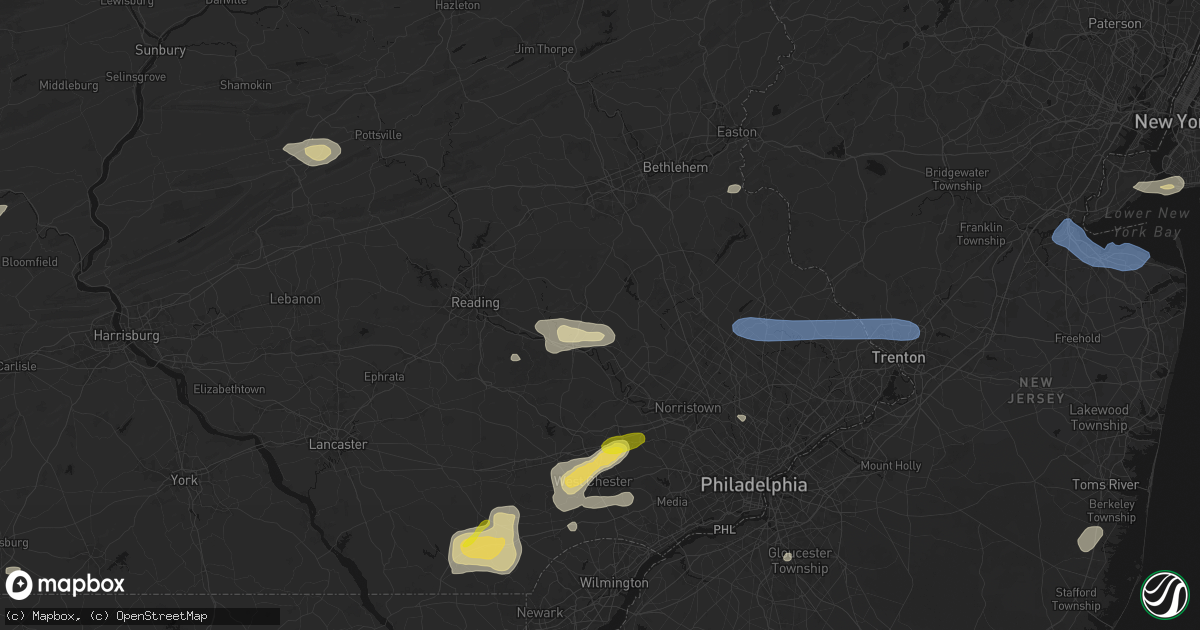 Hail map in Gilbertsville, PA on May 20, 2026