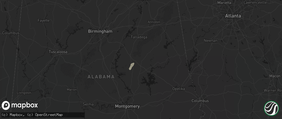 Hail map in Goodwater, AL on May 20, 2026