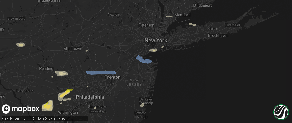 Hail map in Hazlet, NJ on May 20, 2026