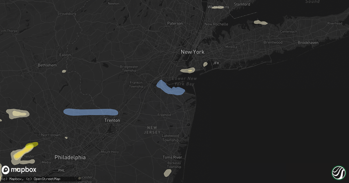 Hail map in Hazlet, NJ on May 20, 2026
