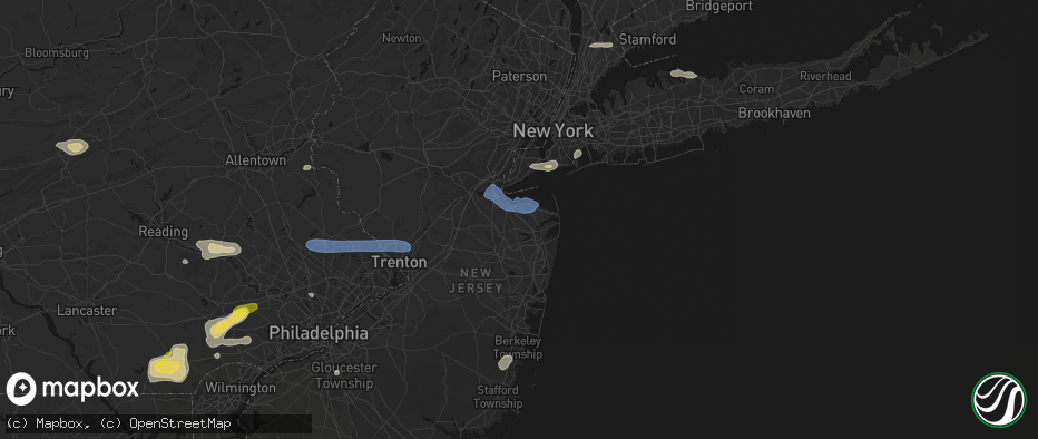 Hail map in Holmdel, NJ on May 20, 2026