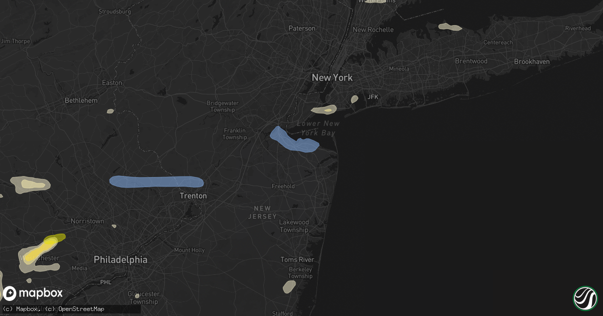 Hail map in Holmdel, NJ on May 20, 2026