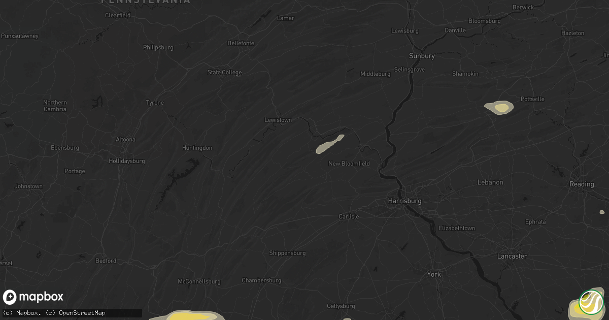 Hail map in Ickesburg, PA on May 20, 2026