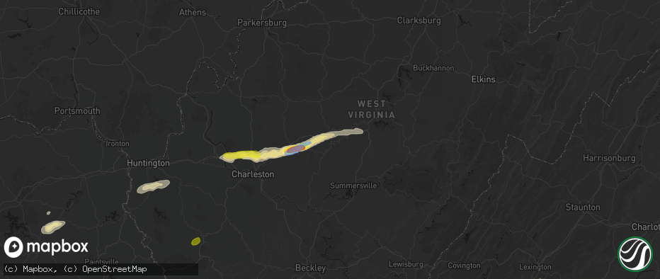 Hail map in Ivydale, WV on May 20, 2026