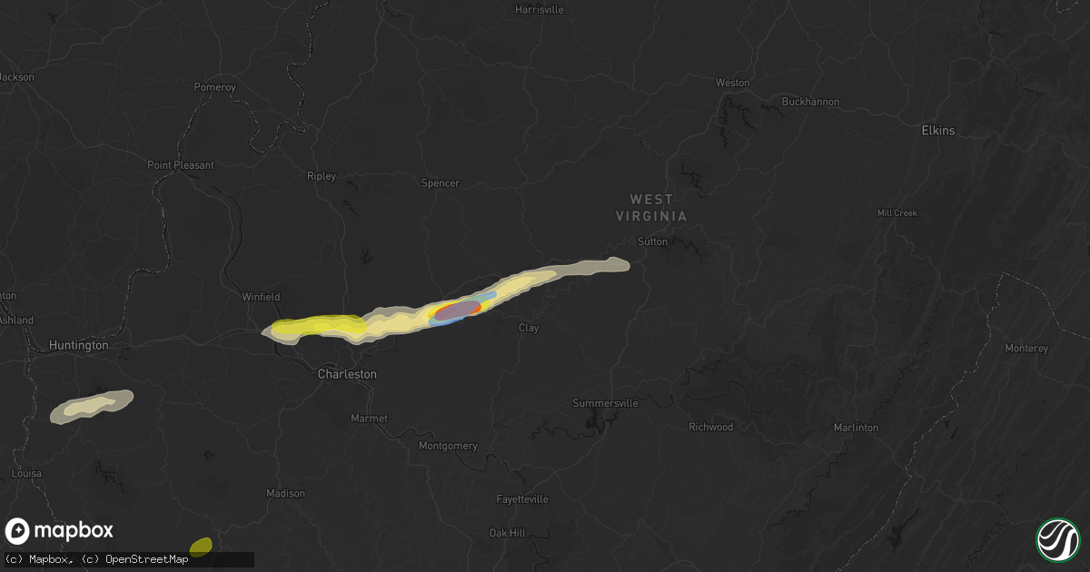 Hail map in Ivydale, WV on May 20, 2026