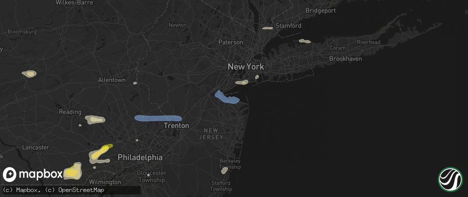 Hail map in Keansburg, NJ on May 20, 2026