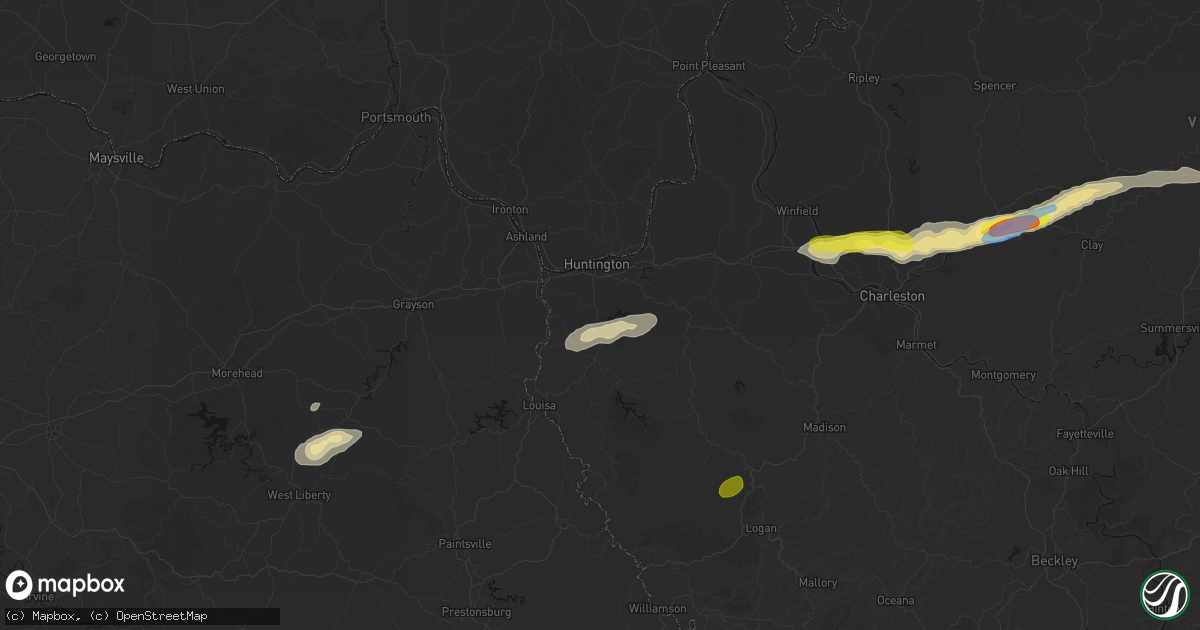 Hail map in Lavalette, WV on May 20, 2026