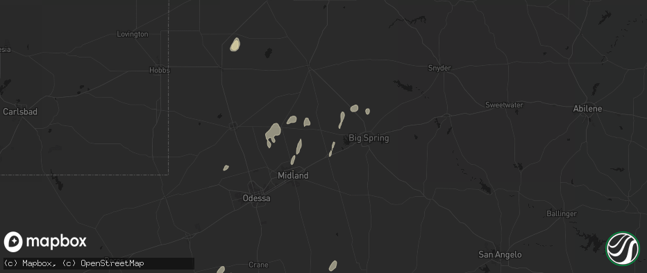 Hail map in Lenorah, TX on May 20, 2026