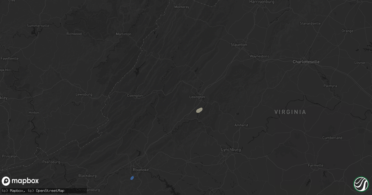 Hail map in Lexington, VA on May 20, 2026