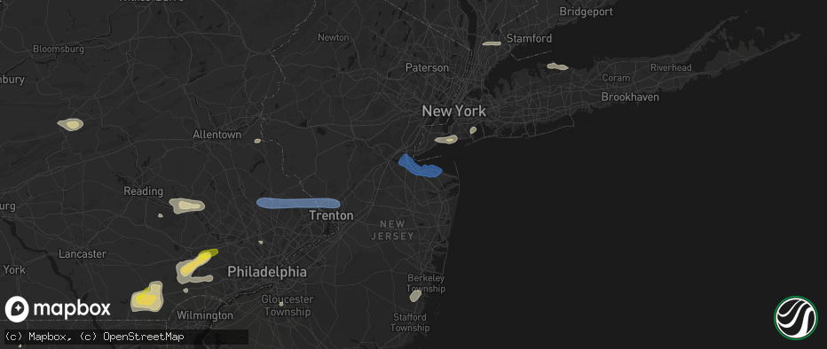 Hail map in Matawan, NJ on May 20, 2026