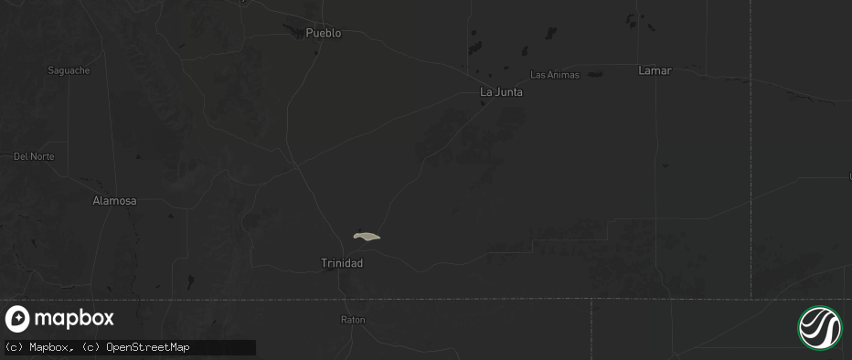 Hail map in Model, CO on May 20, 2026