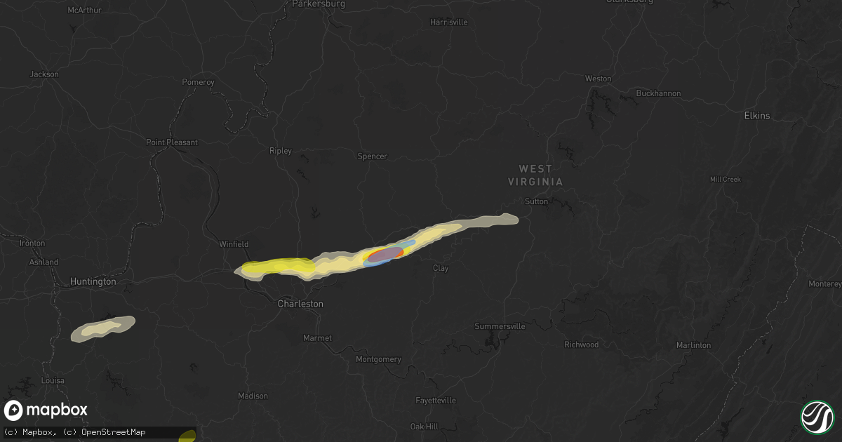 Hail map in Newton, WV on May 20, 2026