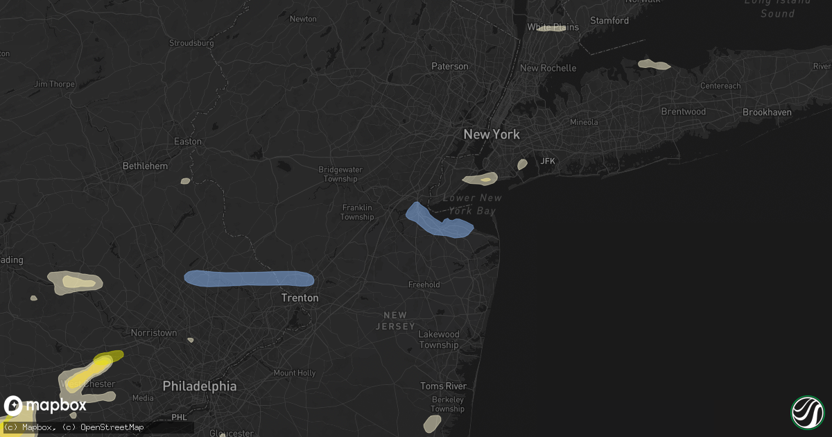 Hail map in Parlin, NJ on May 20, 2026