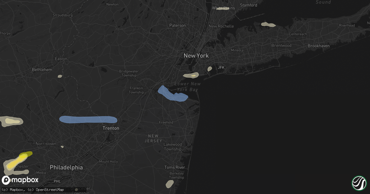 Hail map in Port Monmouth, NJ on May 20, 2026