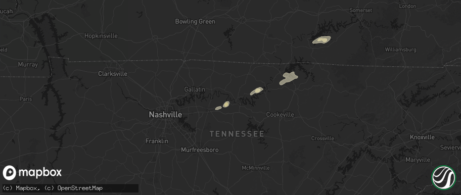 Hail map in Riddleton, TN on May 20, 2026