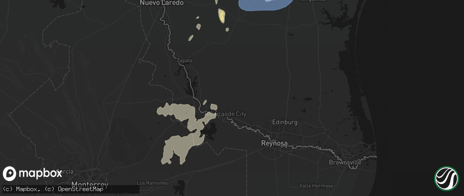 Hail map in Rio Grande City, TX on May 20, 2026