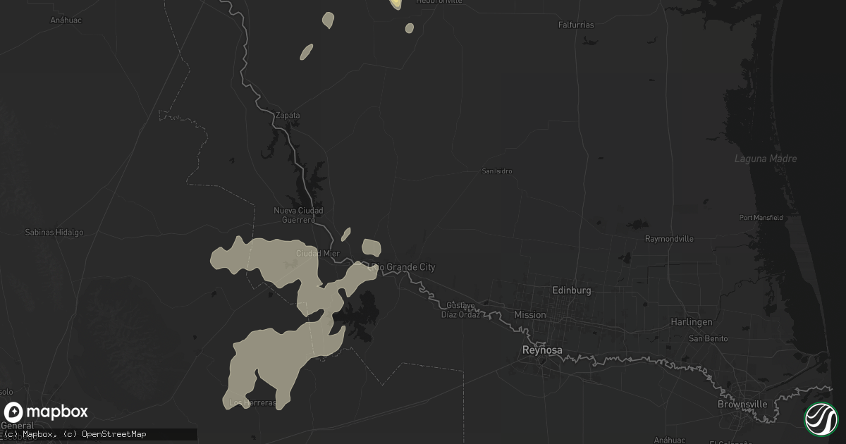Hail map in Rio Grande City, TX on May 20, 2026