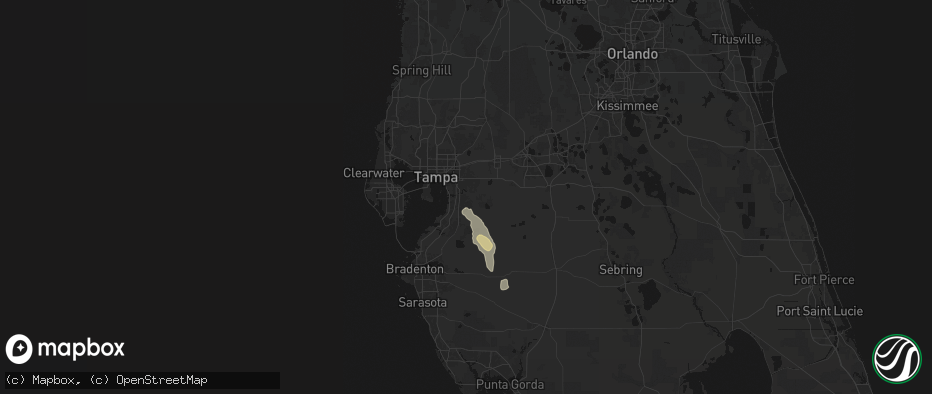 Hail map in Riverview, FL on May 20, 2026