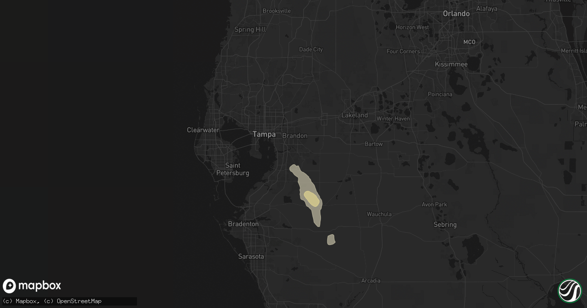 Hail map in Riverview, FL on May 20, 2026