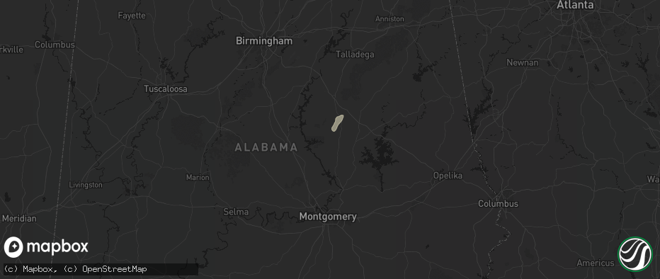 Hail map in Rockford, AL on May 20, 2026