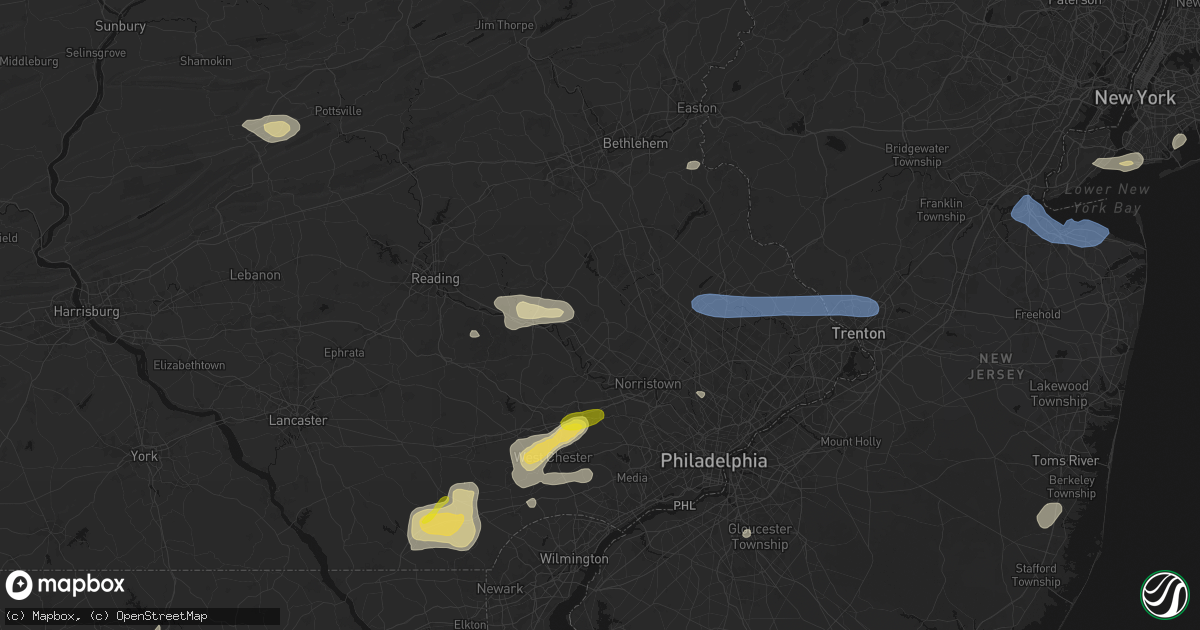 Hail map in Schwenksville, PA on May 20, 2026