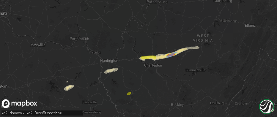 Hail map in Scott Depot, WV on May 20, 2026