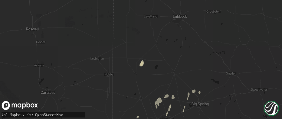 Hail map in Seagraves, TX on May 20, 2026