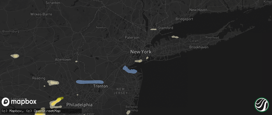 Hail map in Staten Island, NY on May 20, 2026