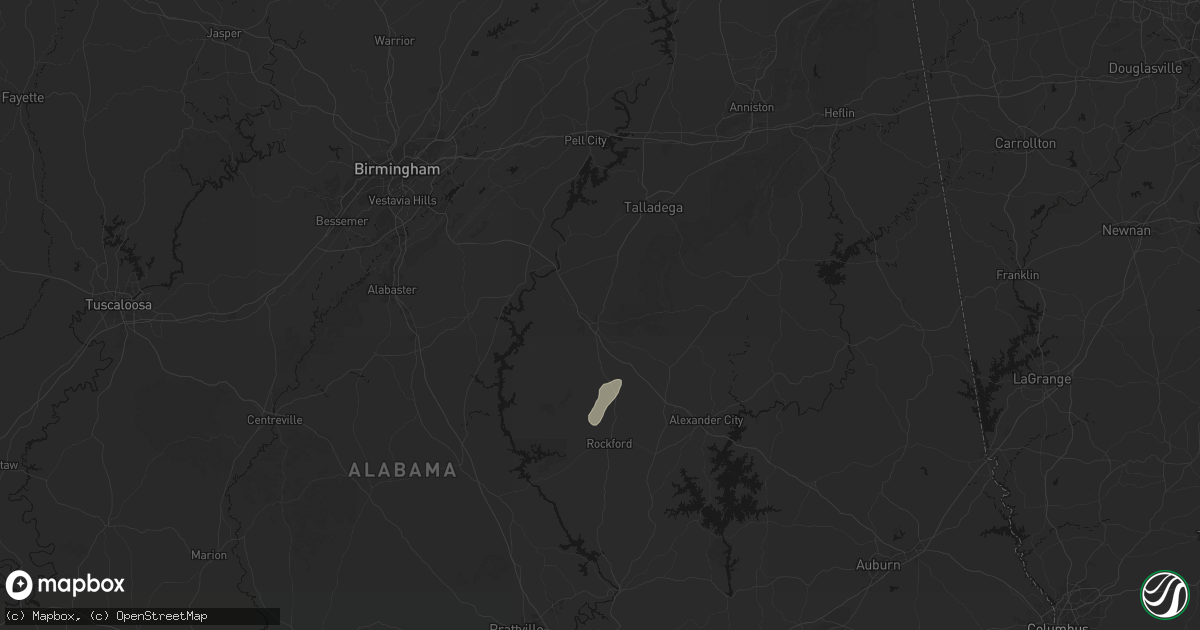 Hail map in Sylacauga, AL on May 20, 2026