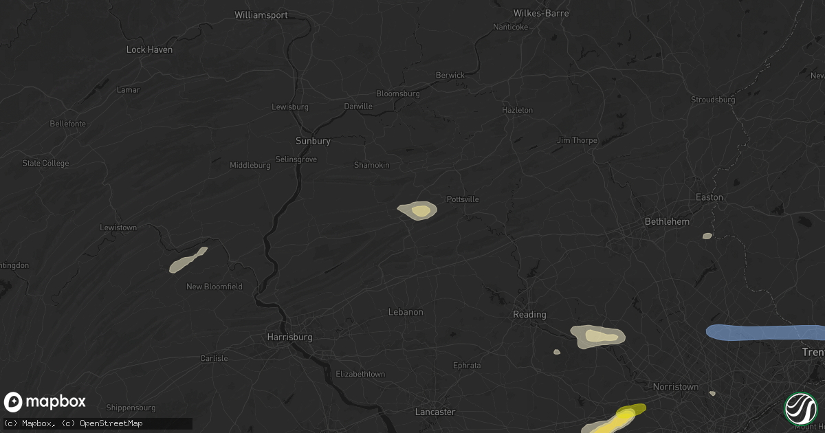 Hail map in Tremont, PA on May 20, 2026