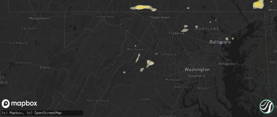 Hail map in White Post, VA on May 20, 2026