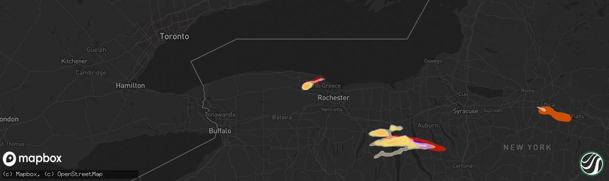 Hail map in Brockport, NY on May 21, 2013