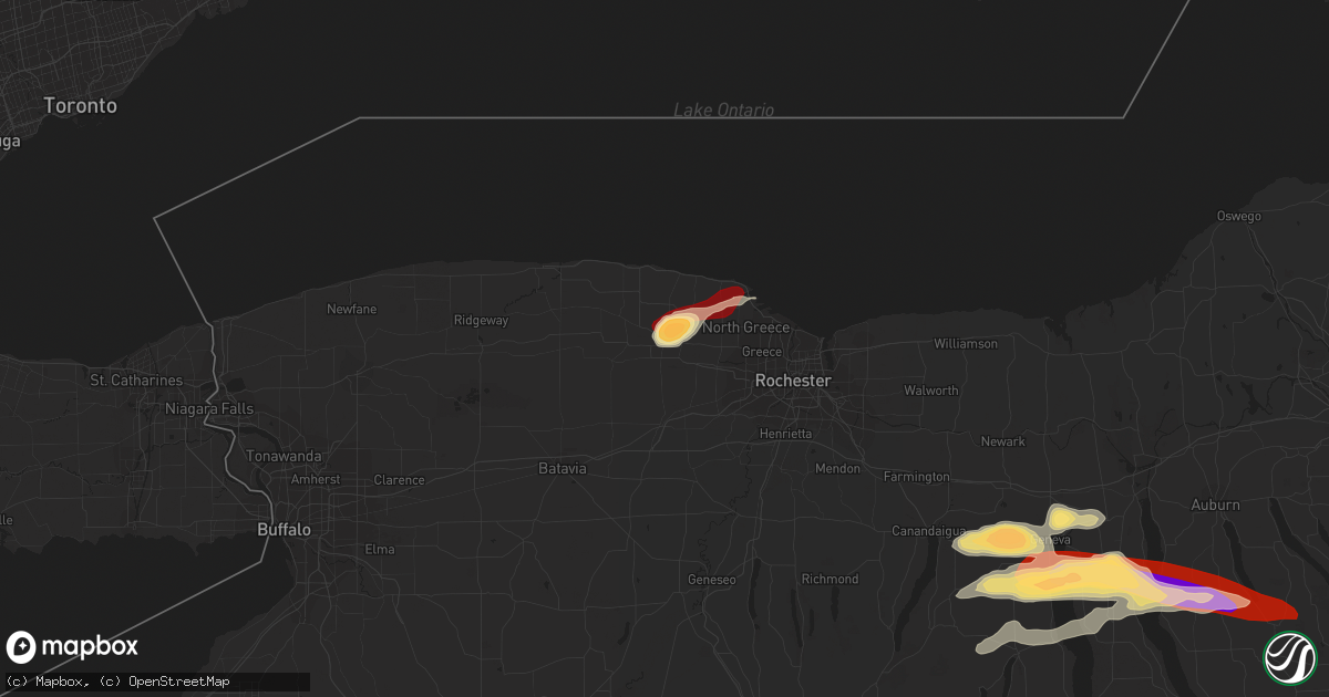 Hail map in Brockport, NY on May 21, 2013