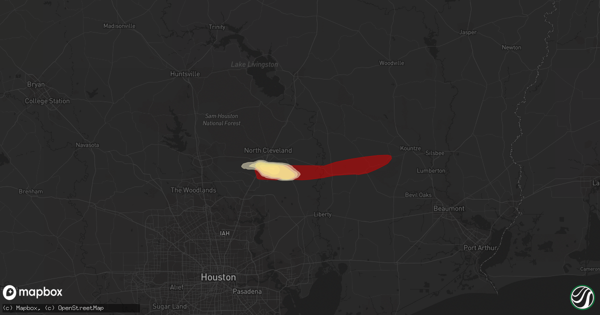 Hail map in Cleveland, TX on May 21, 2013