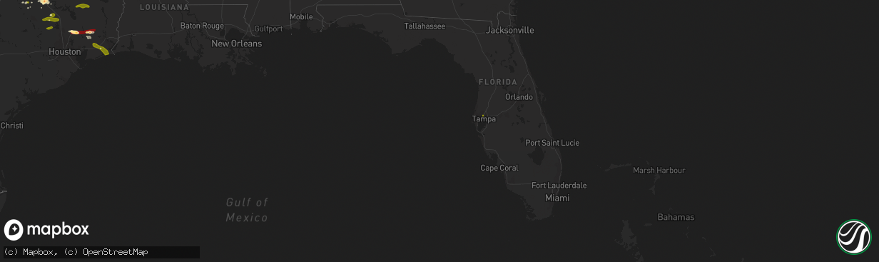 Hail map in Florida on May 21, 2013