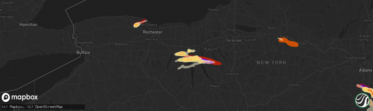 Hail map in Geneva, NY on May 21, 2013