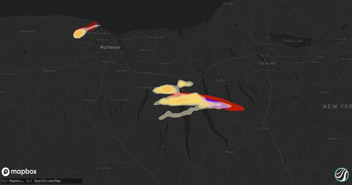 Hail map in Geneva, NY on May 21, 2013