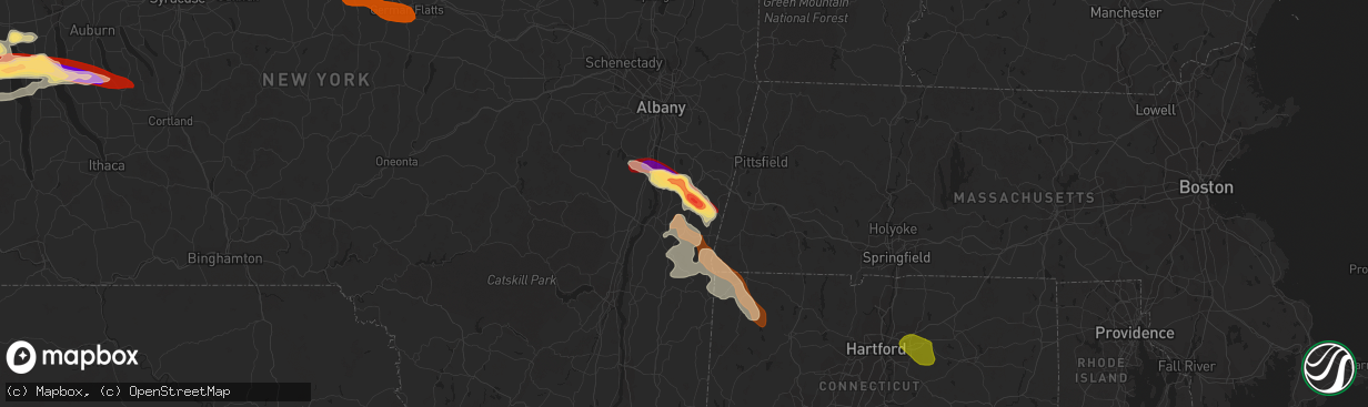 Hail map in Ghent, NY on May 21, 2013