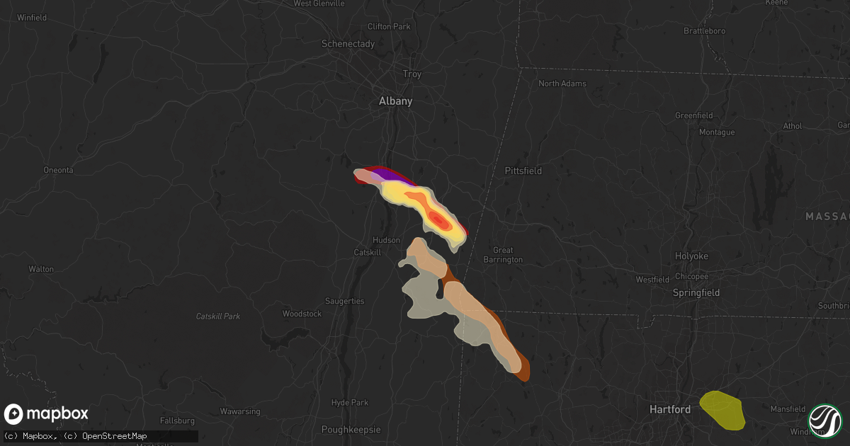 Hail map in Ghent, NY on May 21, 2013
