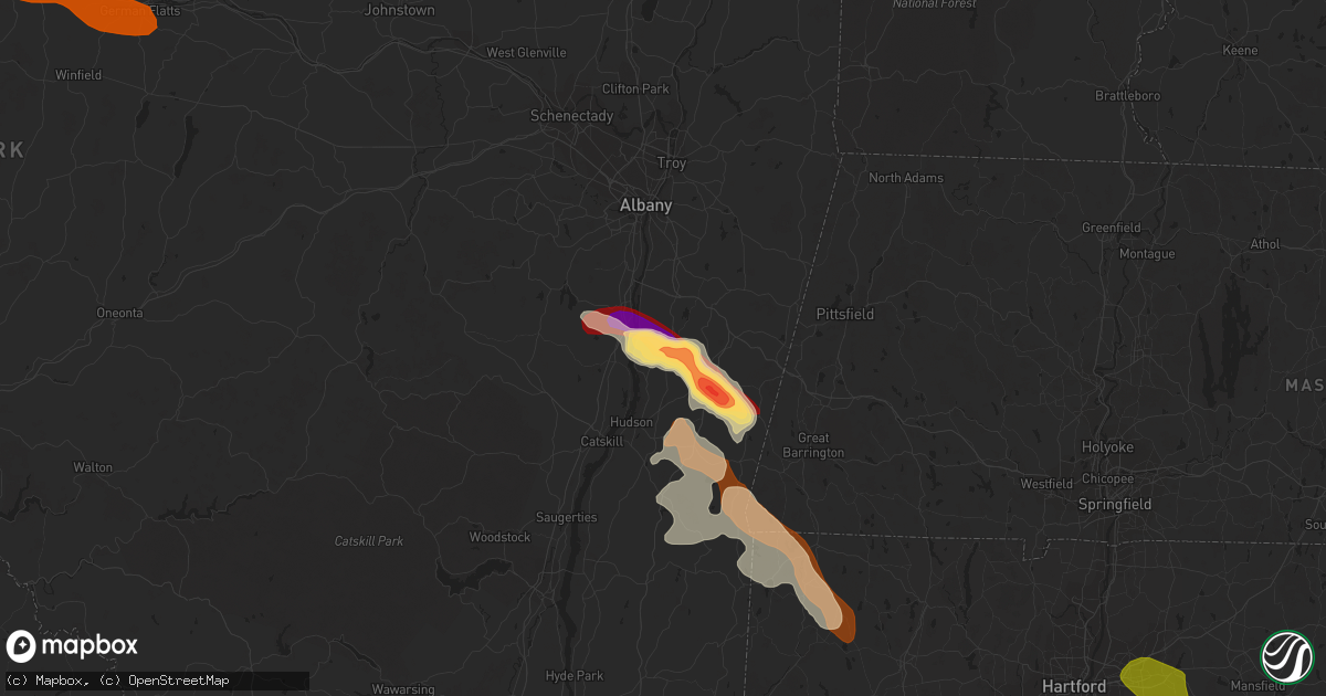 Hail map in Kinderhook, NY on May 21, 2013