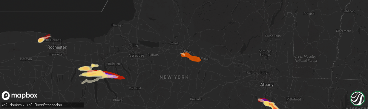 Hail map in New Hartford, NY on May 21, 2013