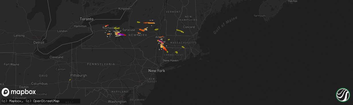 Hail map on May 21, 2013