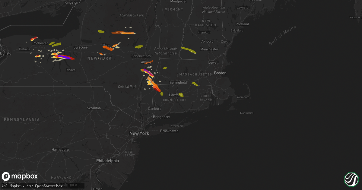 Hail map on May 21, 2013