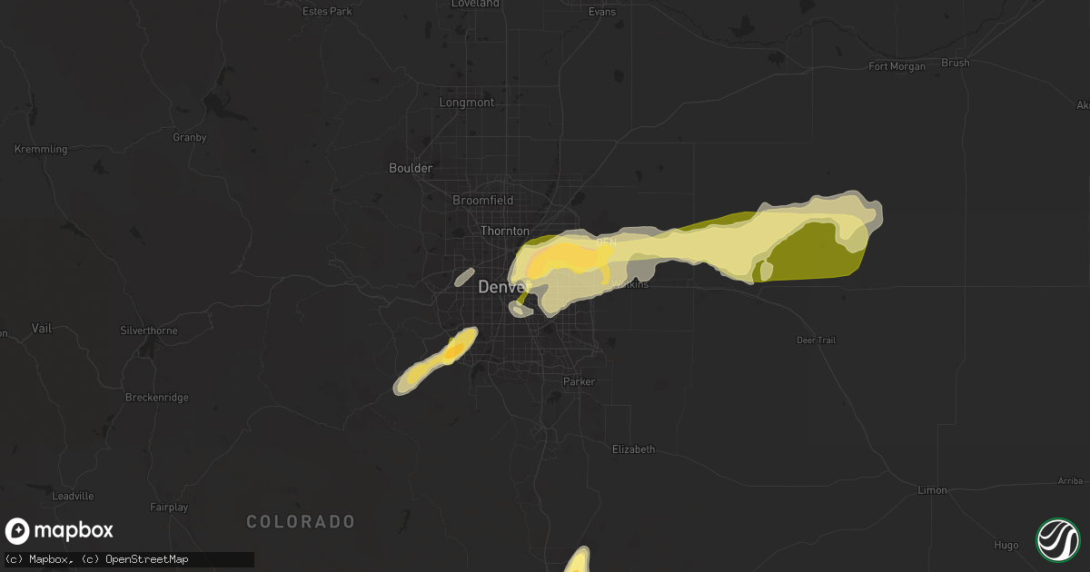 Hail map in Aurora, CO on May 21, 2014