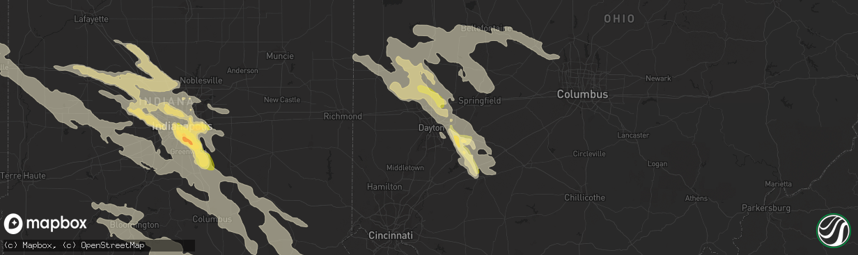 Hail map in Dayton, OH on May 21, 2014