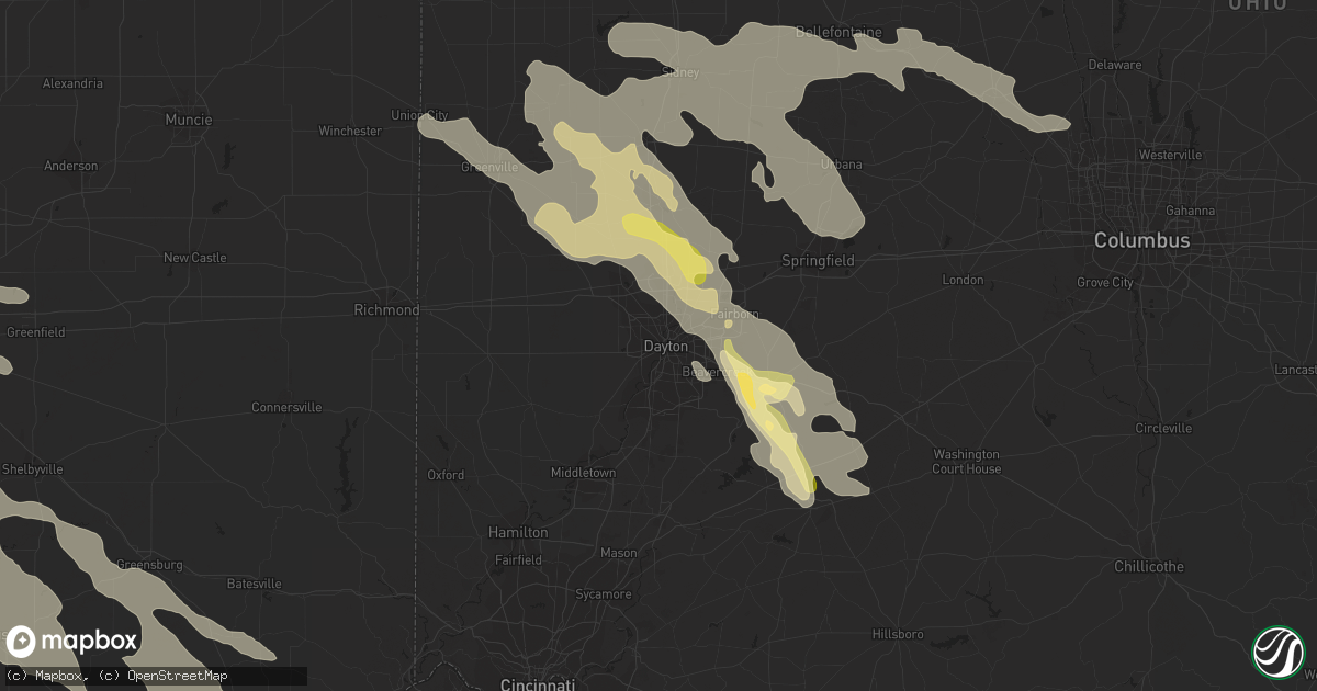 Hail map in Dayton, OH on May 21, 2014