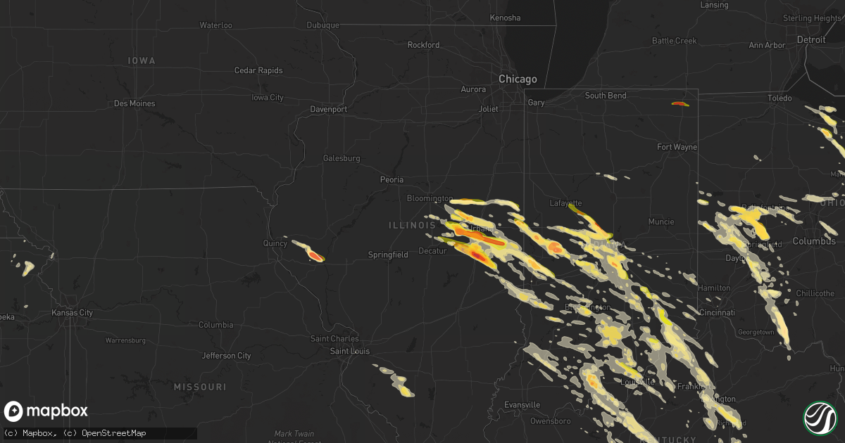 Hail map in Illinois on May 21, 2014