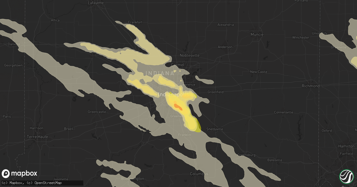 Hail map in Indianapolis, IN on May 21, 2014