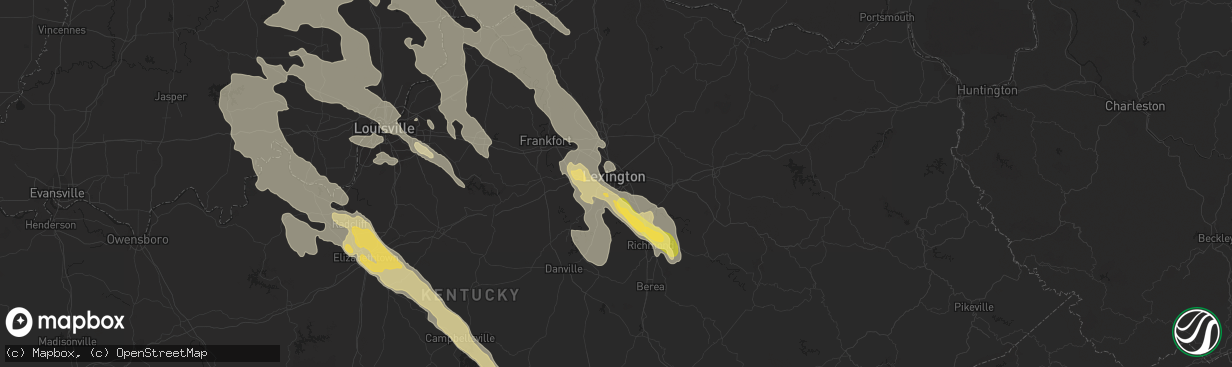 Hail map in Lexington, KY on May 21, 2014