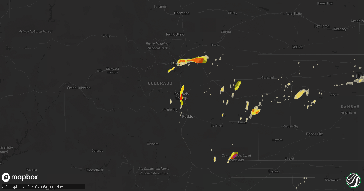 Hail map on May 21, 2014